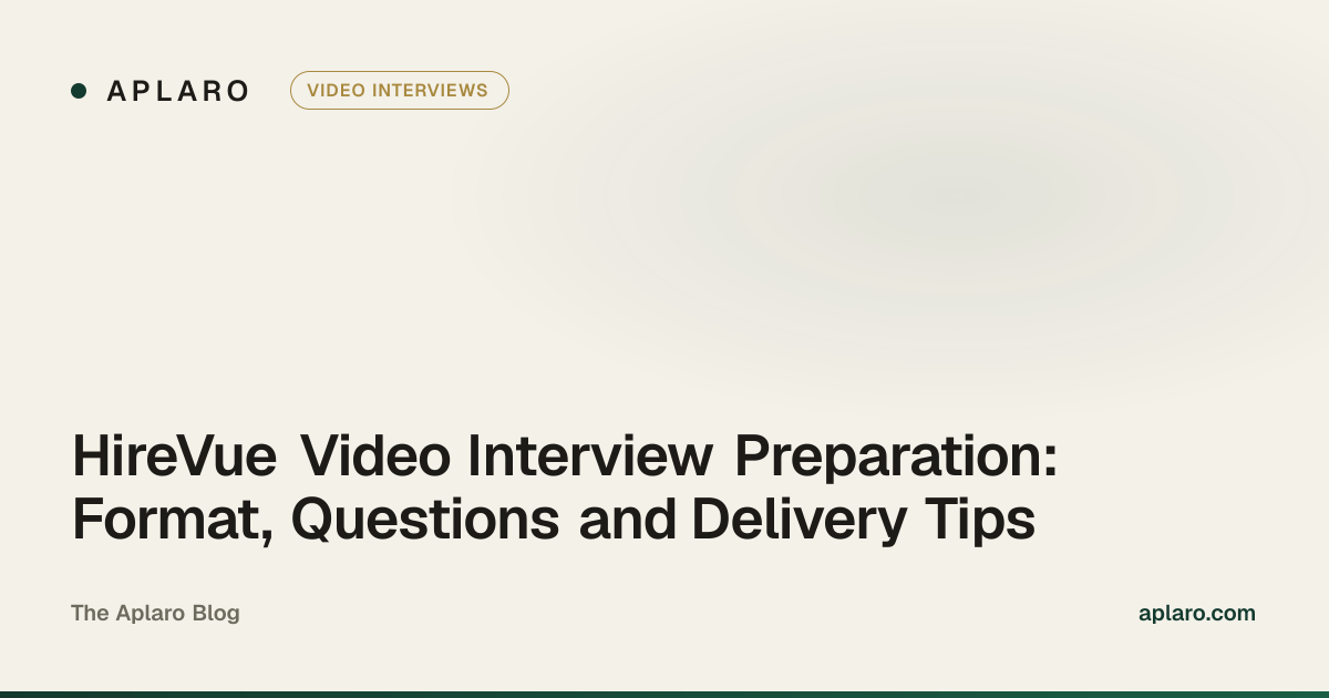 A university student preparing for a recorded video interview on a laptop at a tidy desk